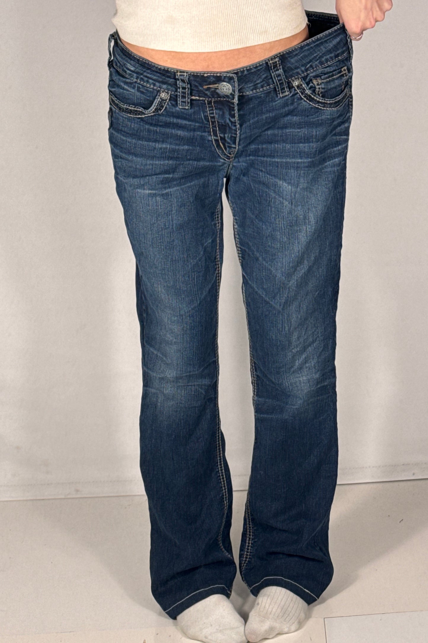 Lavtaljede jeans str: M