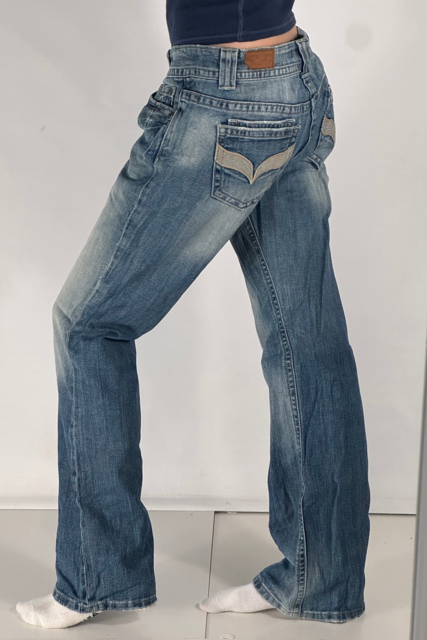 Lavtaljede jeans str: M