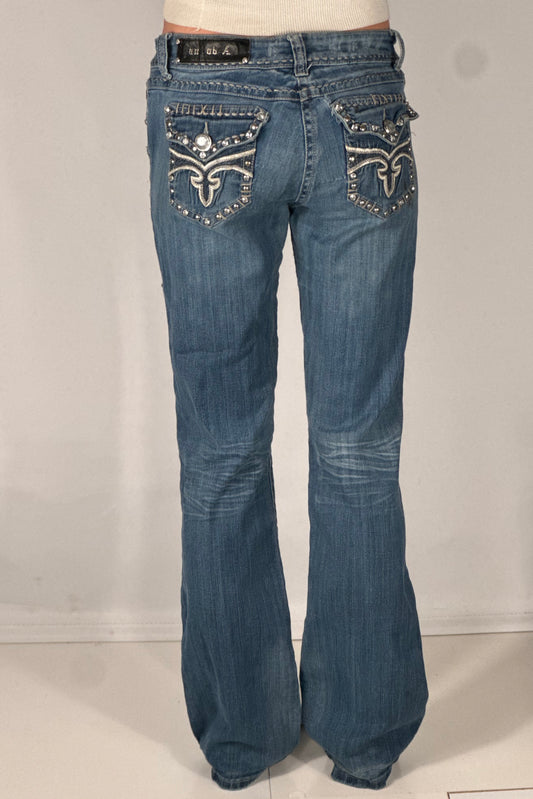 Lavtaljede jeans str: S