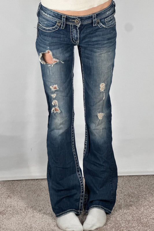 Lavtaljede jeans str: S