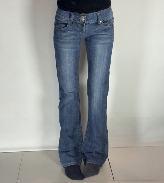 Lågmidjade jeans–stl: S
