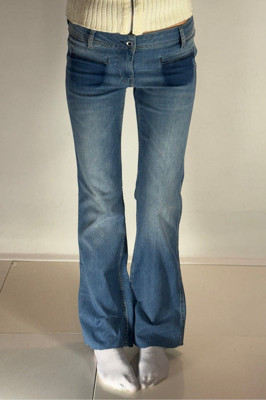 Lågmidjade jeans–stl: S