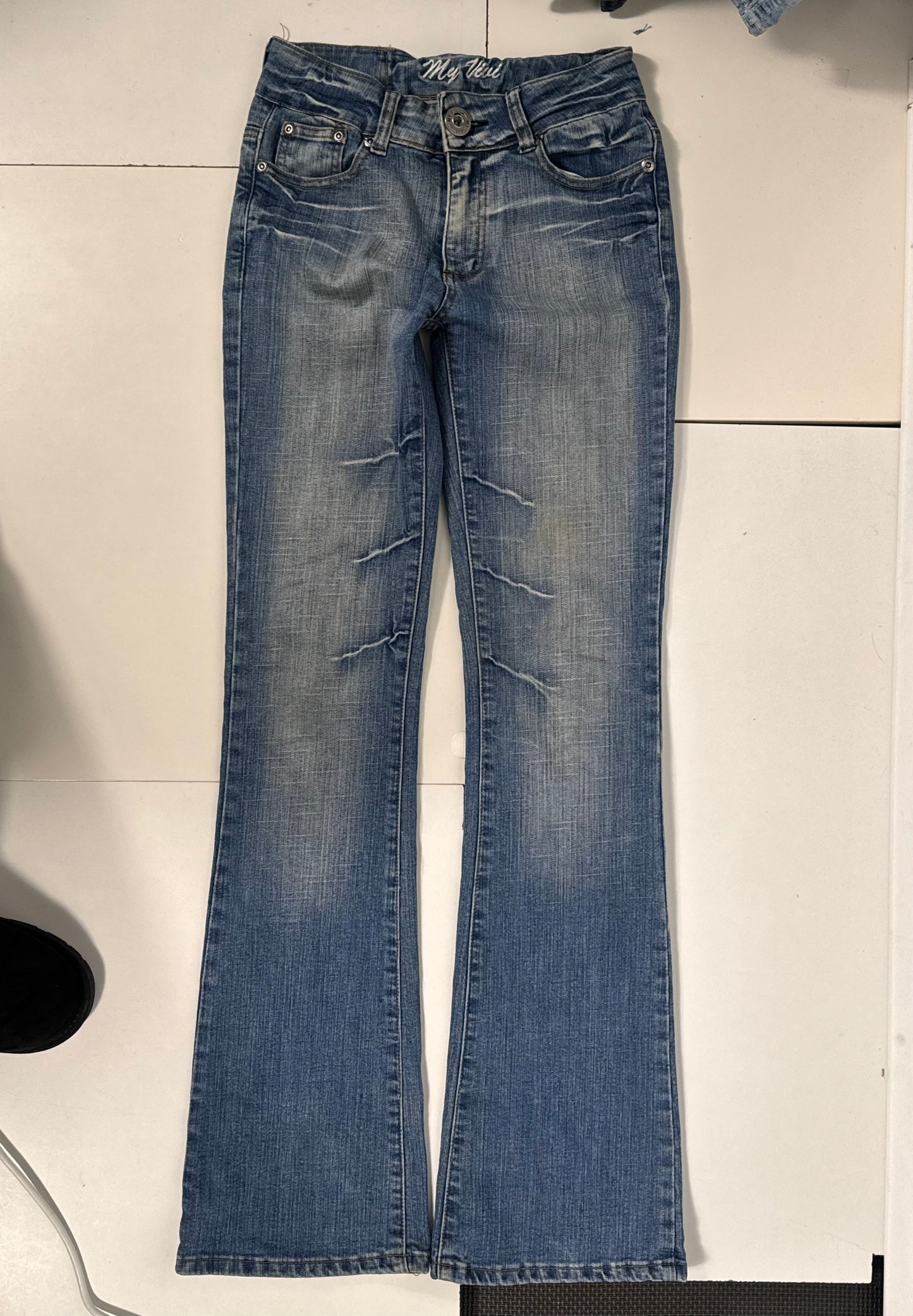 Utsvängda jeans stl: XXS