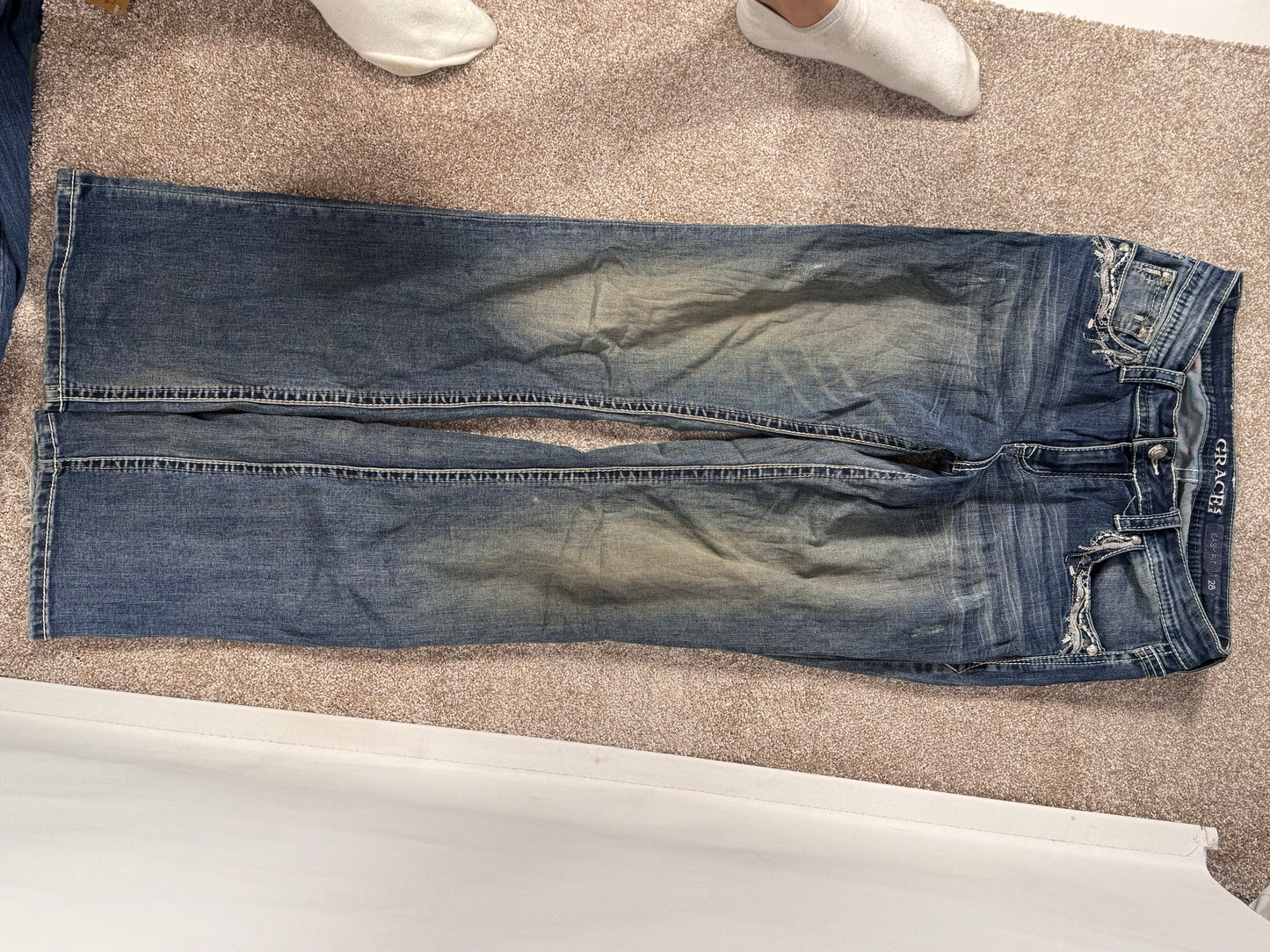 Utsvingte jeans str: S