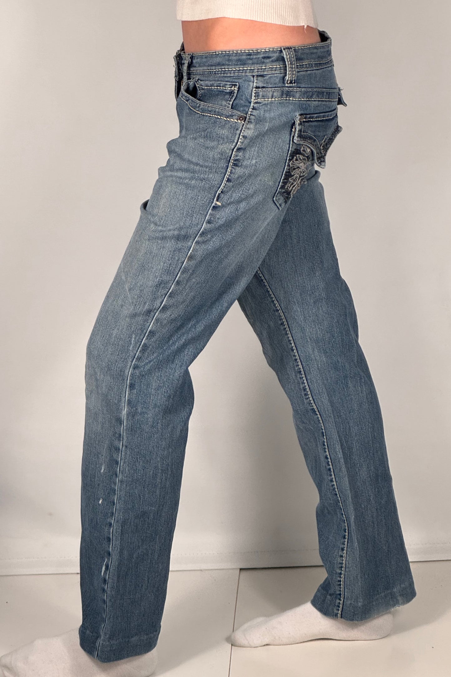 Utsvingte jeans str: S/M