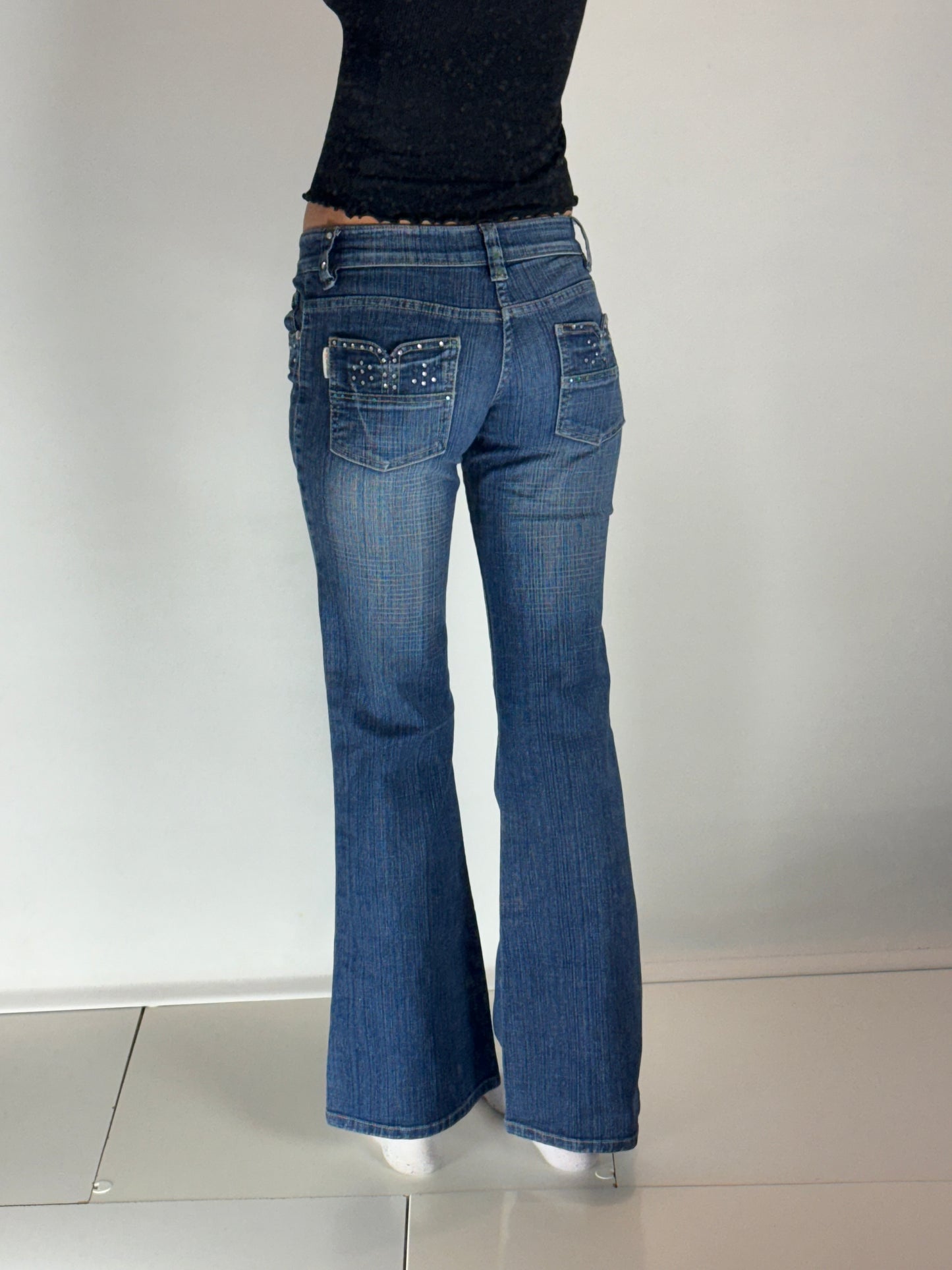 Lågmidjade jeans–stl: XS