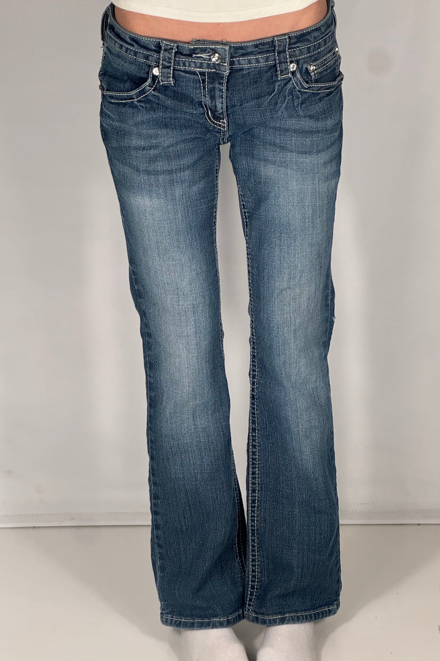 Lavtaljede jeans str: S