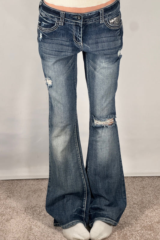Lågmidjade jeans stl: S/M