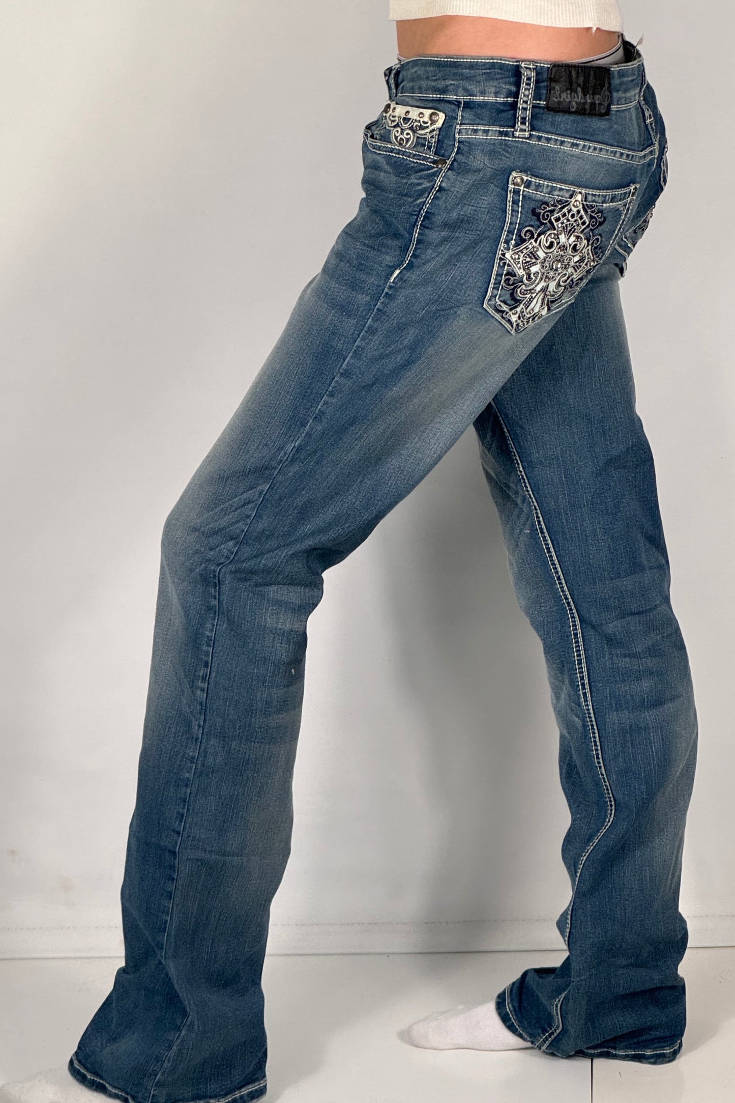 Lavtaljede jeans str: S