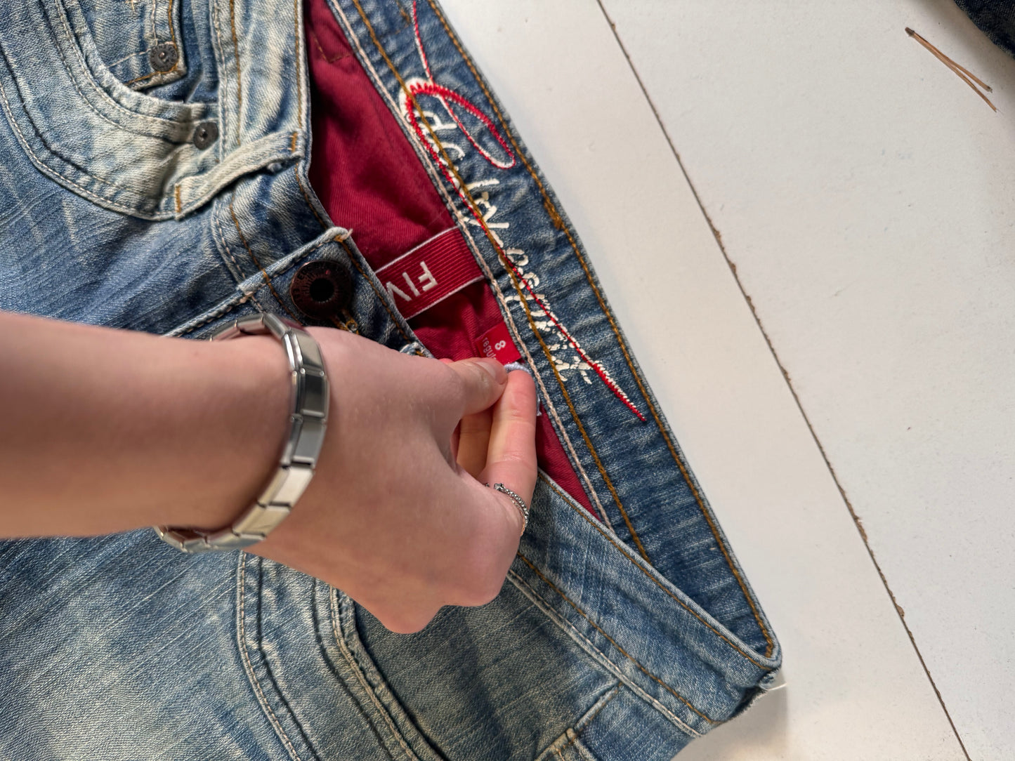 Lågmidjade jeans stl: S