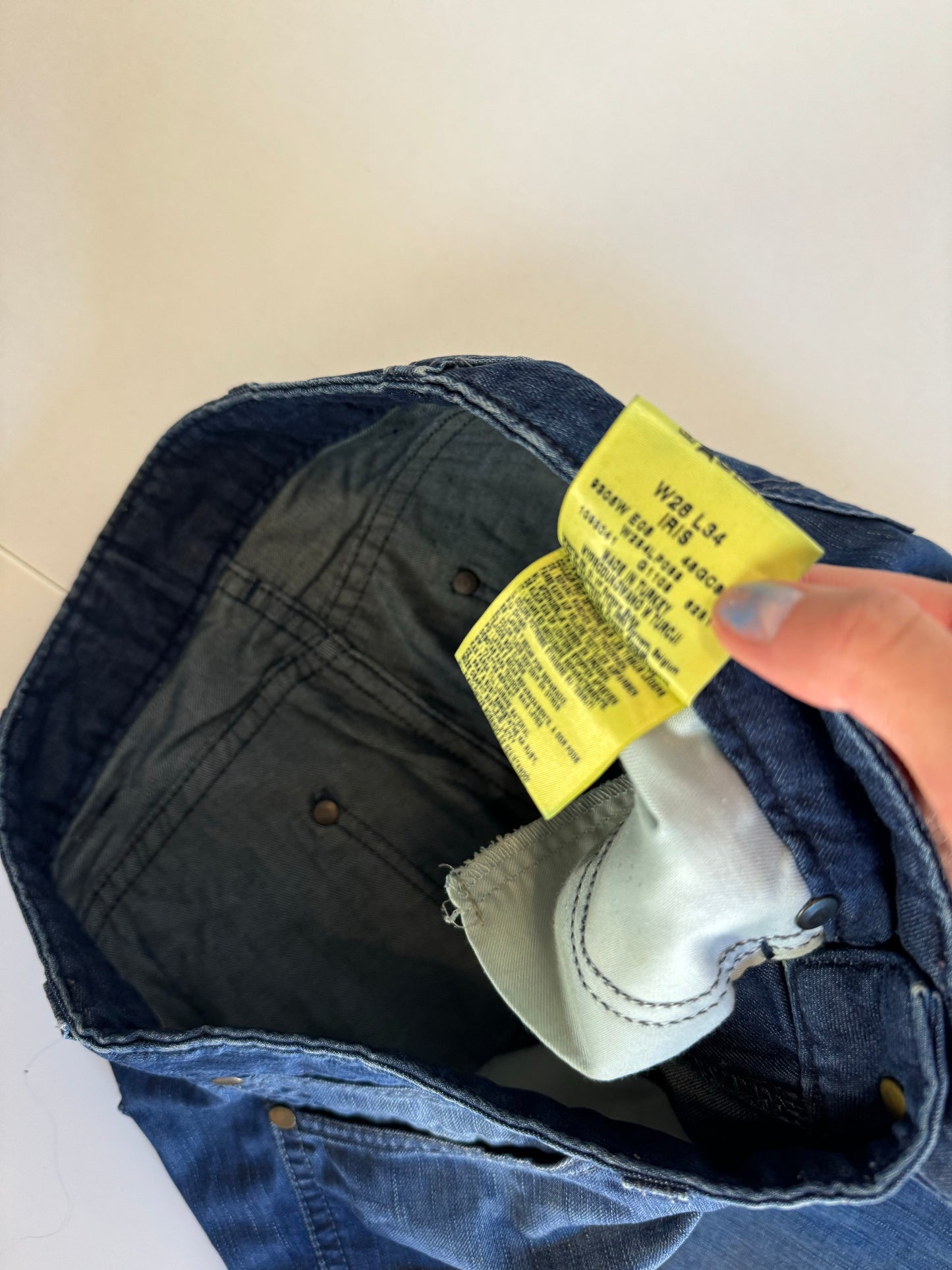 Lågmidjade jeans–stl: S