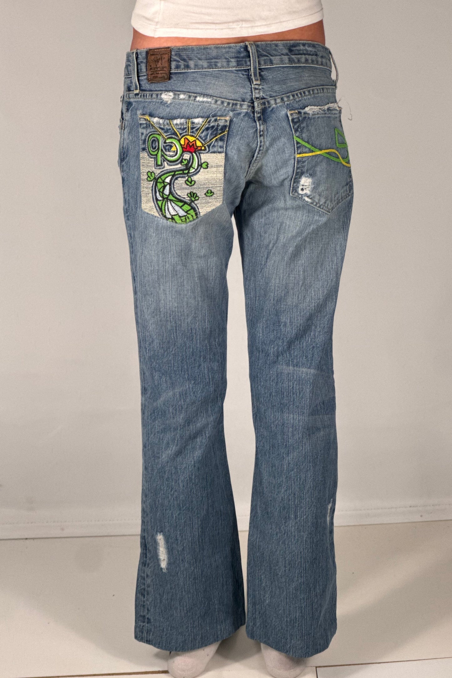 Lavtaljede jeans str: S