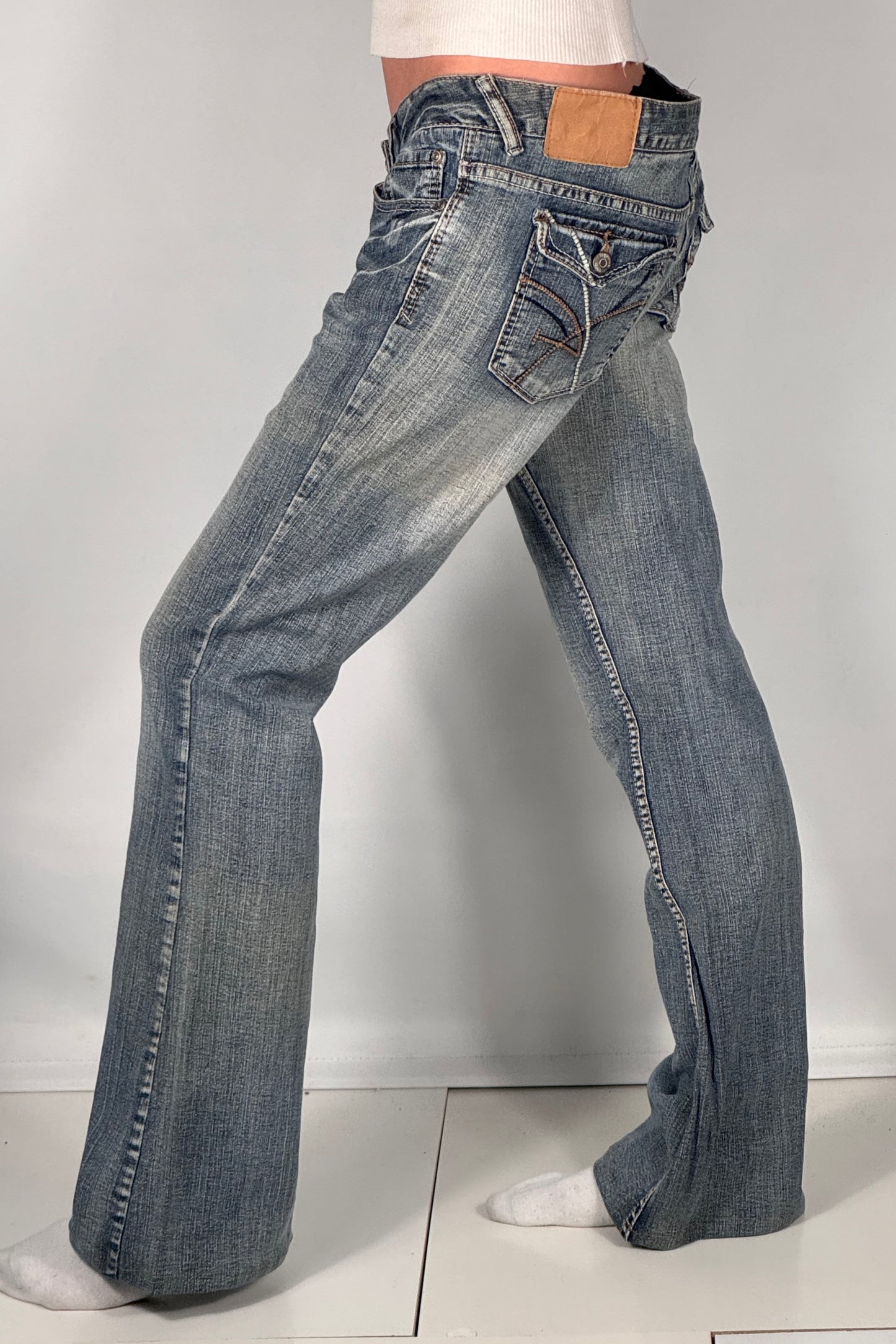 Lavtaljede jeans str: M