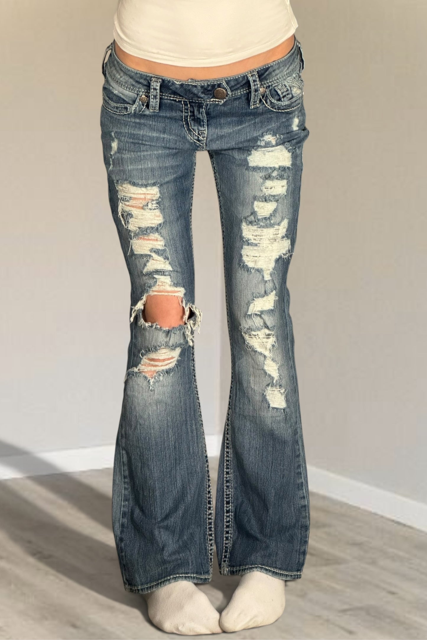 Lågmidjade jeans stl: S