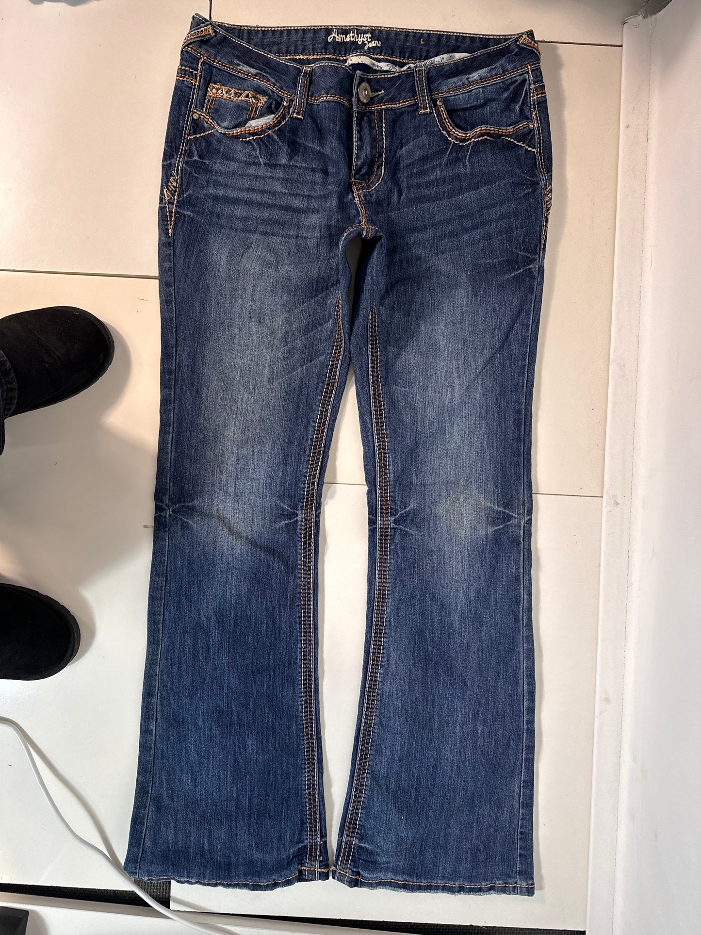 Lavtaljede jeans str: M