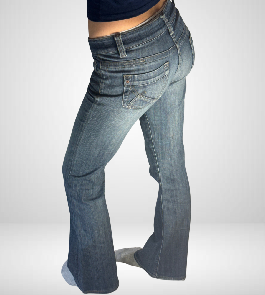 Lågmidjade jeans–stl: XS