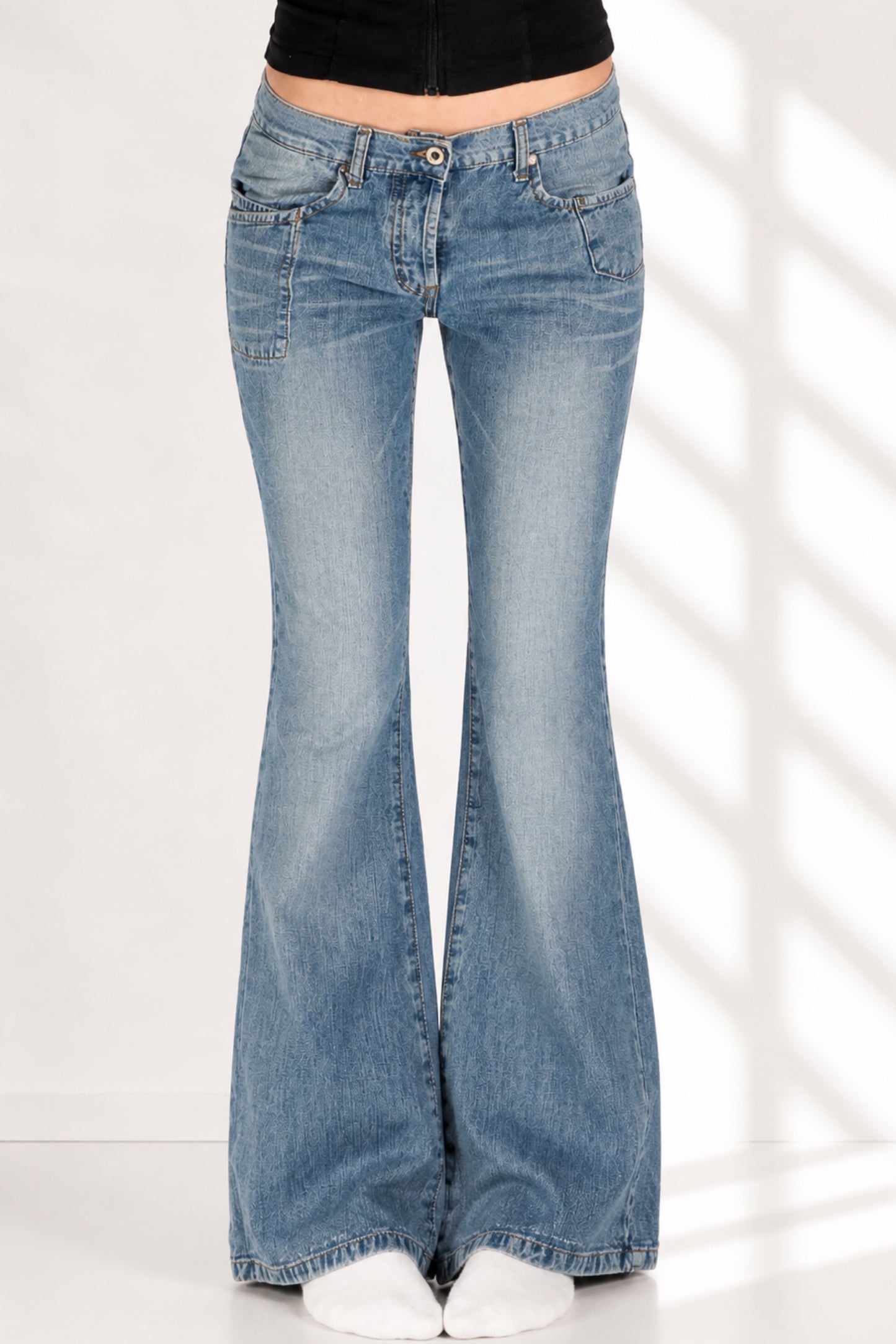 Lavtaljede jeans str: S