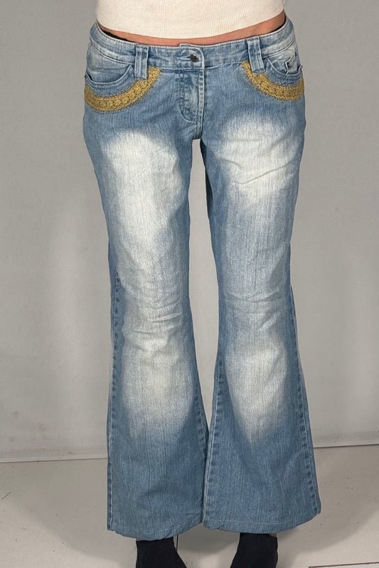 Lavtaljede jeans str: S