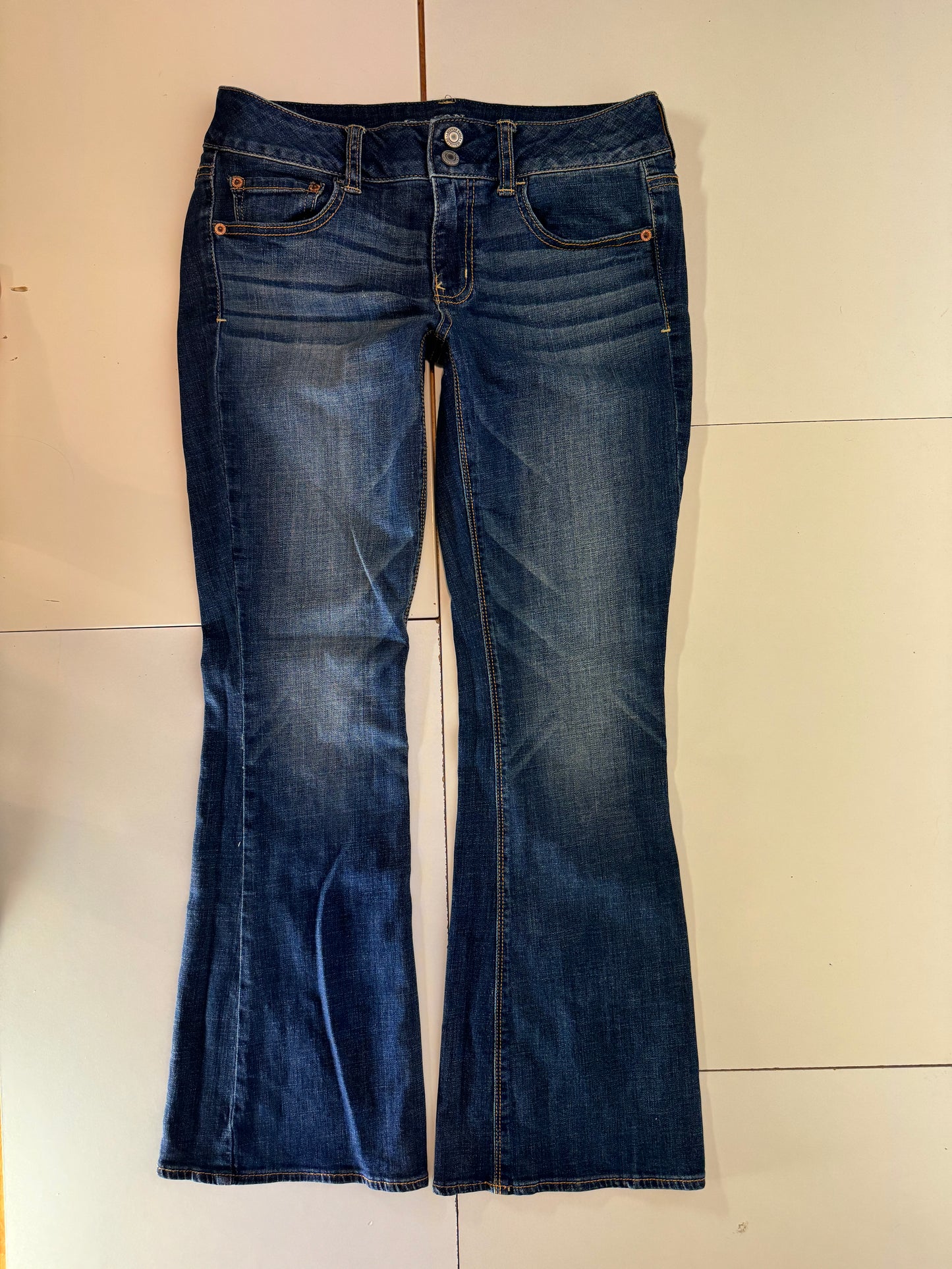 Lågmidjade jeans–stl: S/M