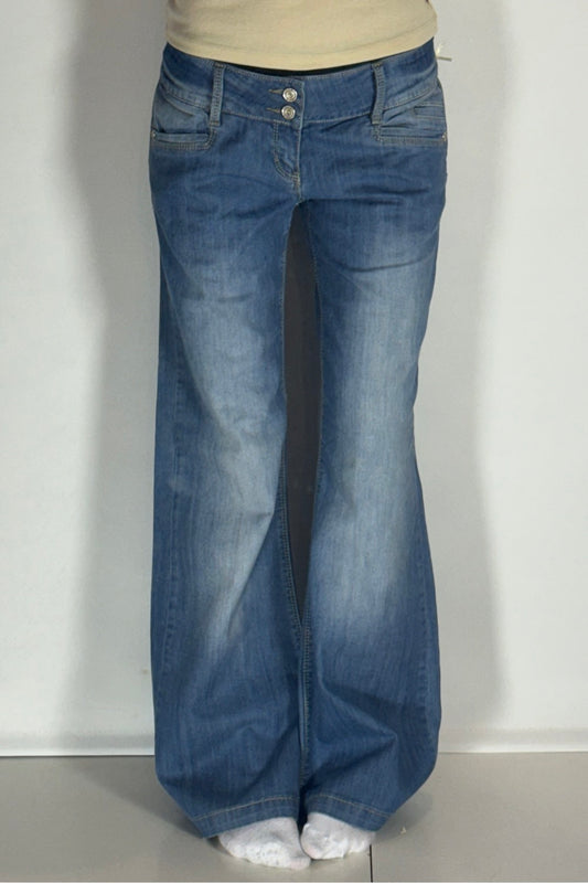 Lågmidjade jeans–stl: S