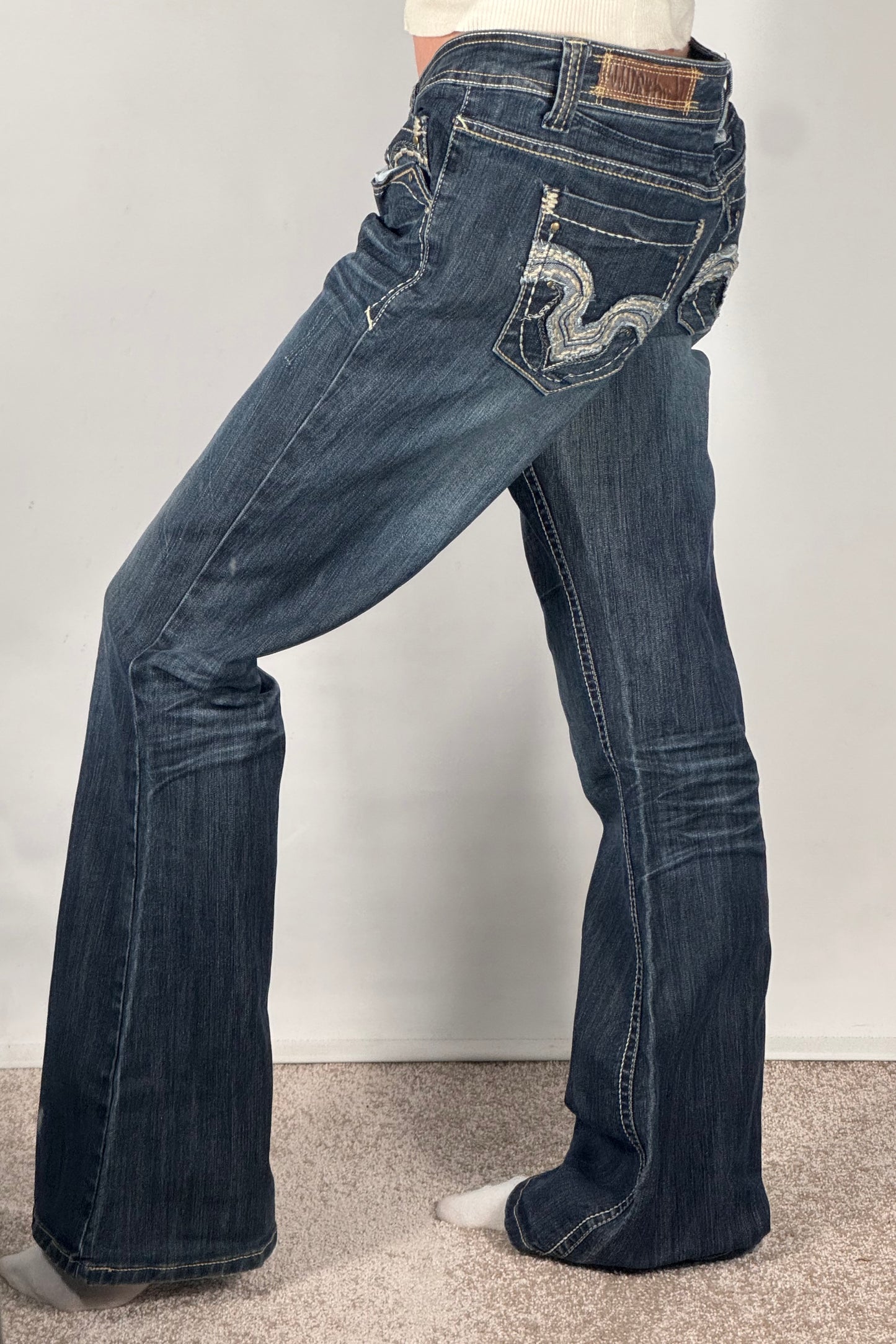 Lavtaljede jeans str: M