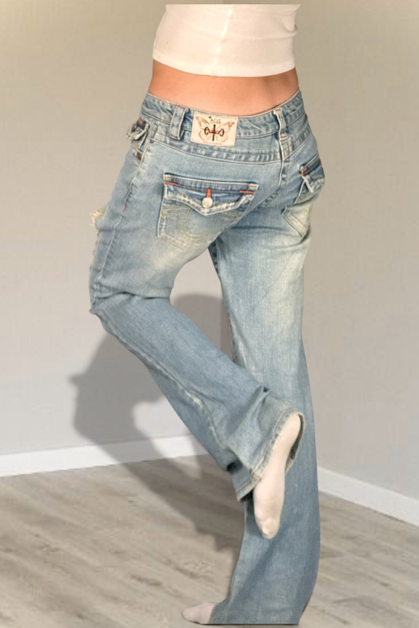 Lågmidjade jeans stl: S