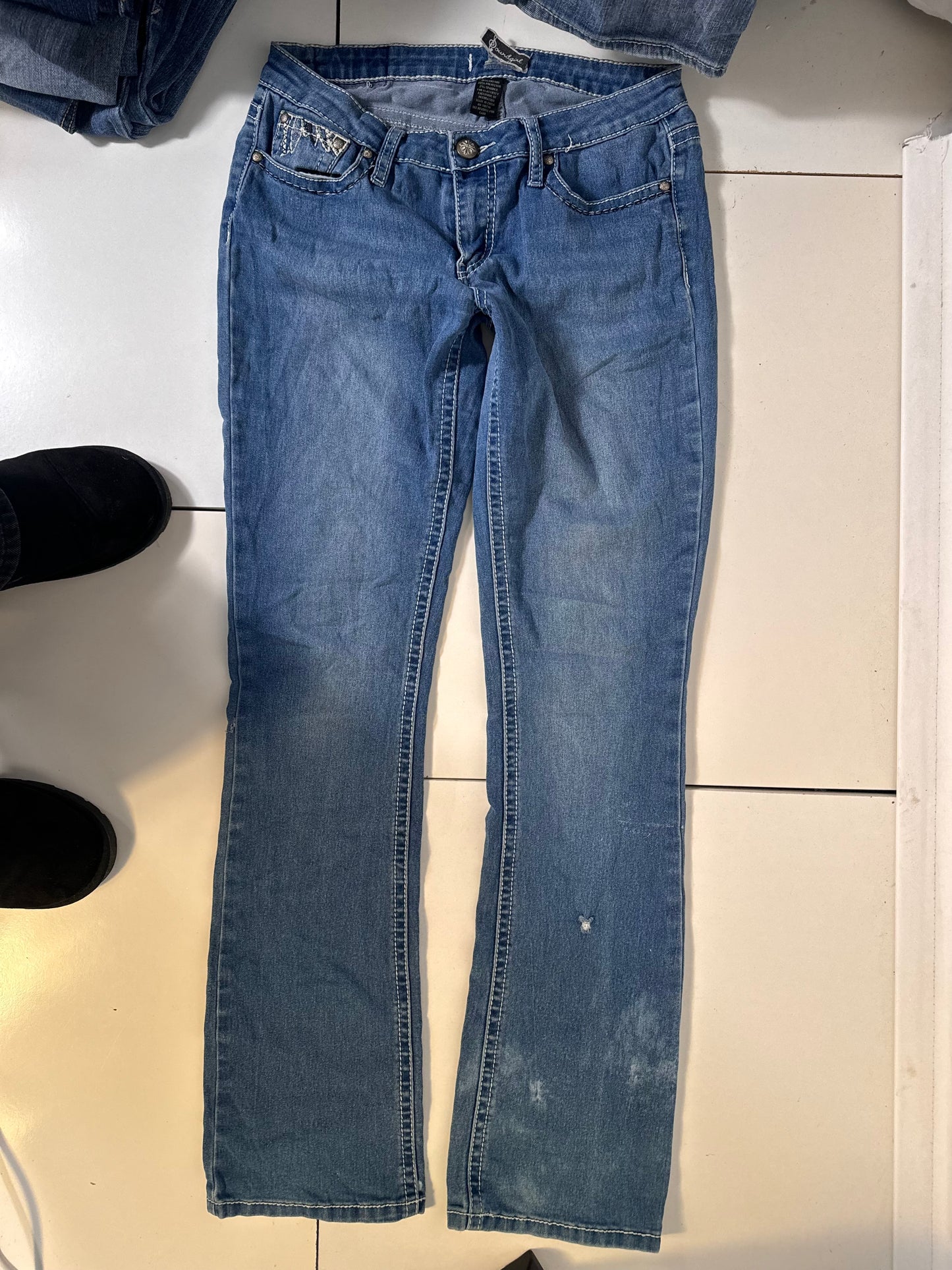 Lavtaljede jeans str: S