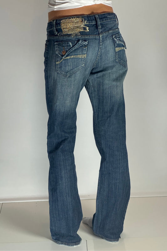 Lågmidjade jeans–stl: S/M