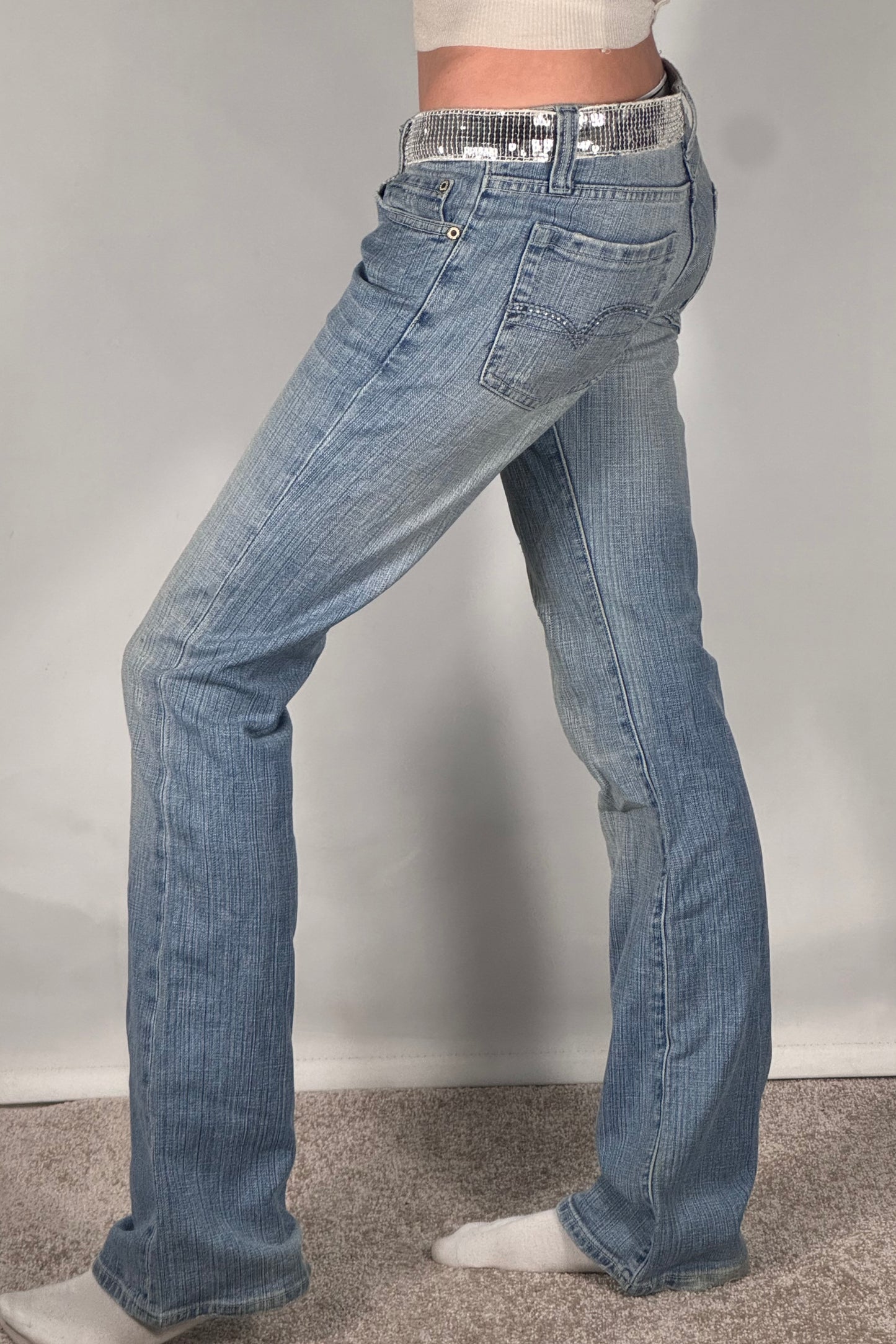 Lågmidjade jeans stl: S