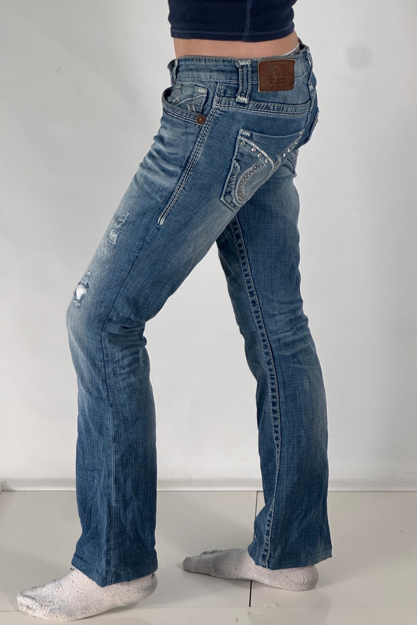 Lågmidjade jeans stl: S
