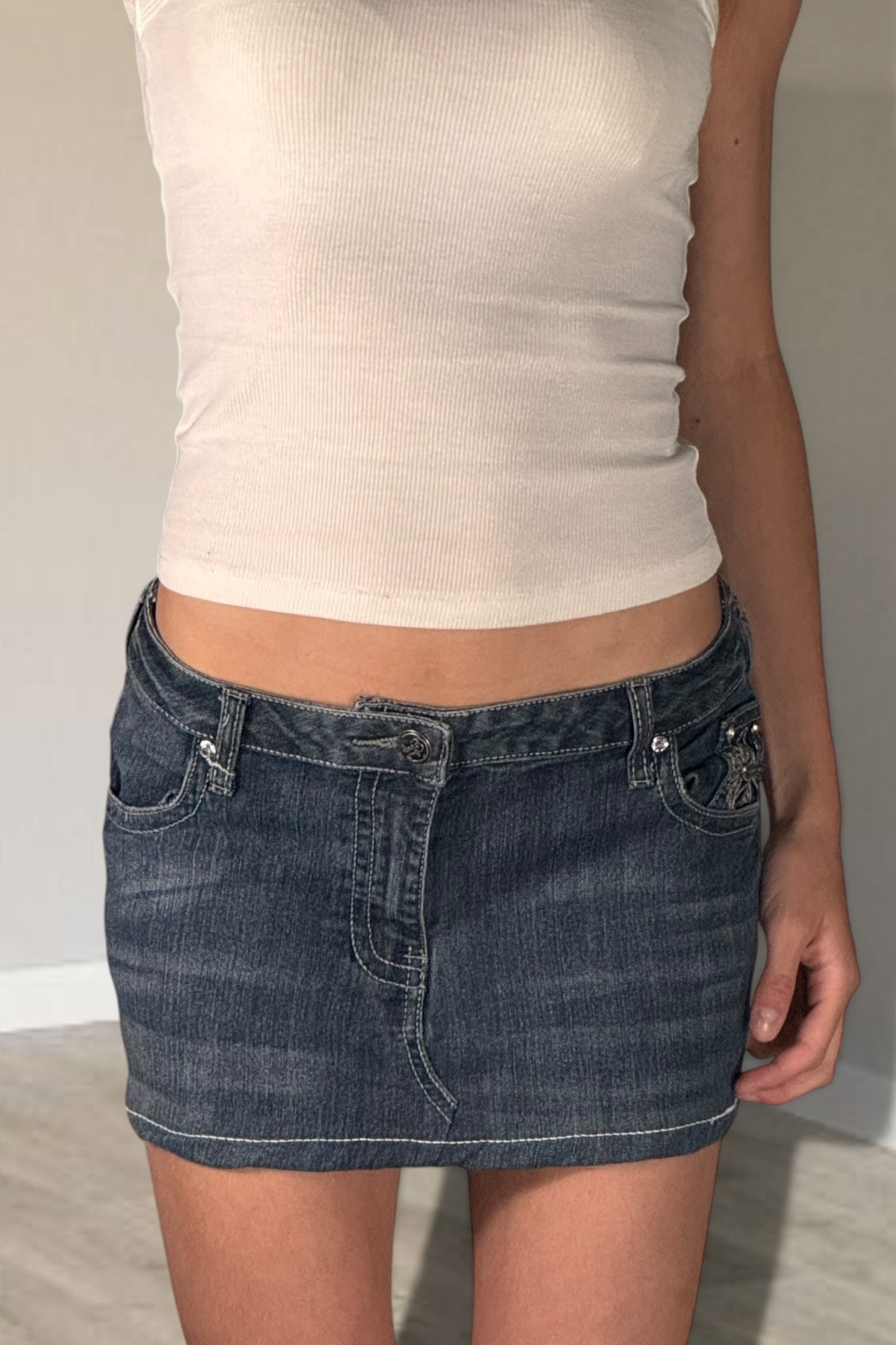 Denim skirt size: S