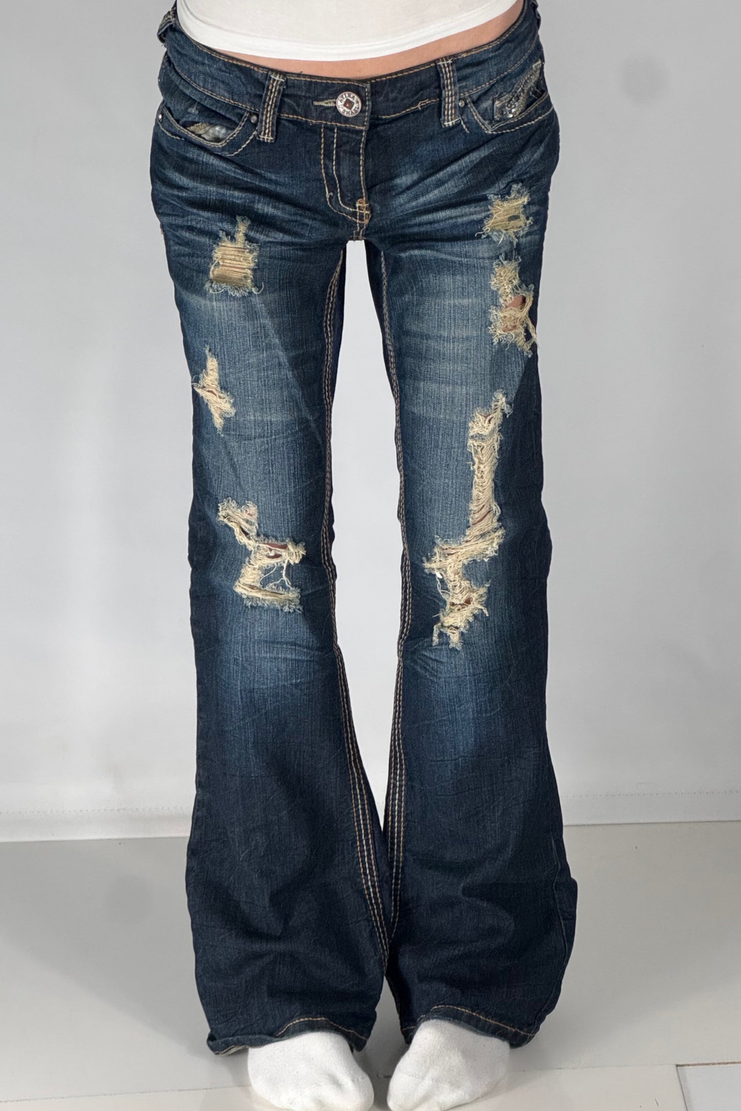 Lavtaljede jeans str: M