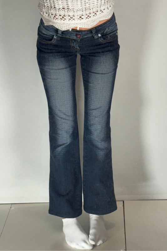 Lågmidjade jeans–stl: XS
