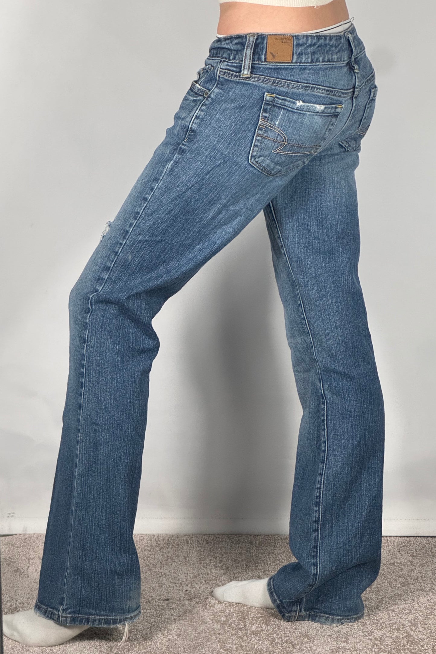 Lavtaljede jeans str: S
