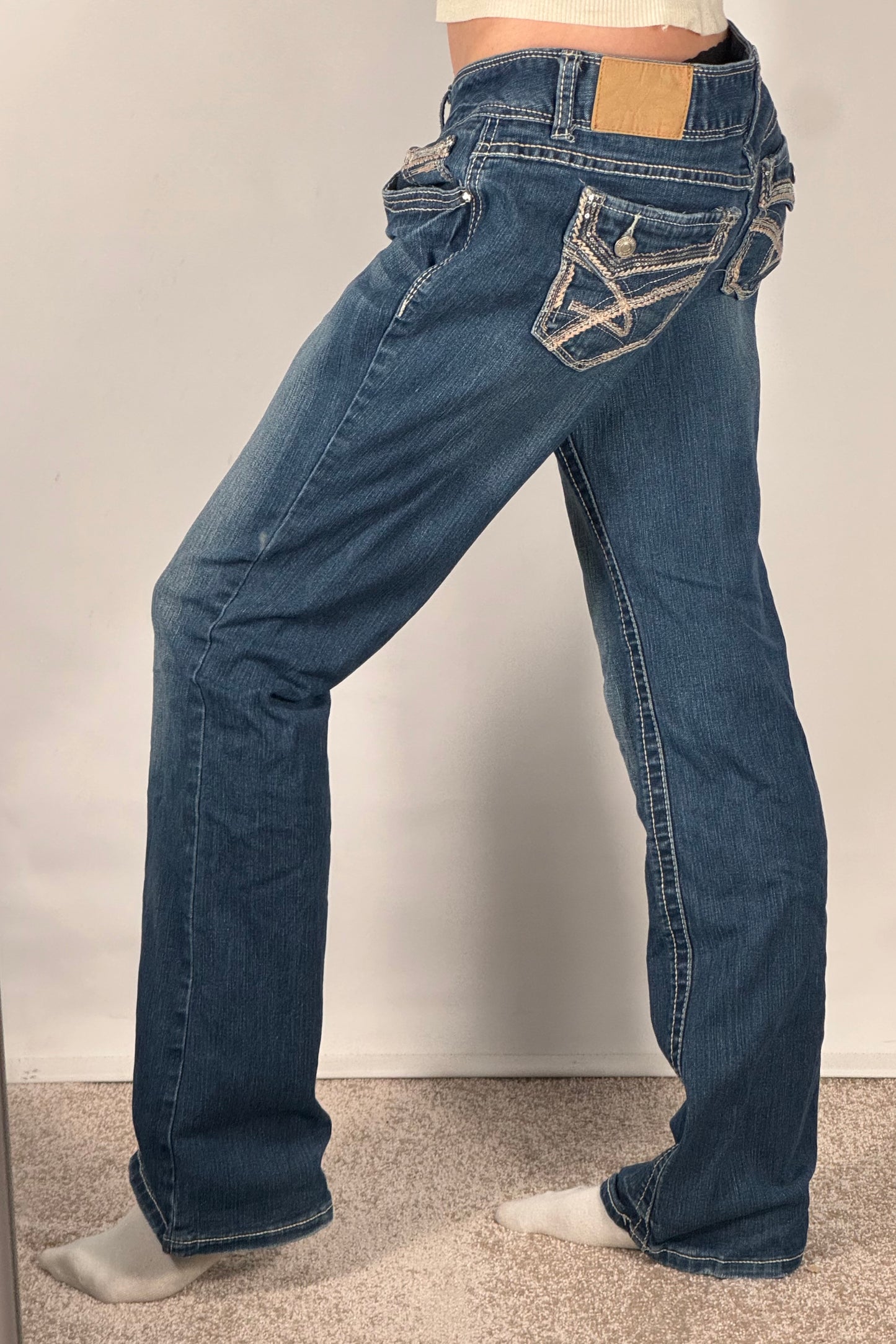 Lavtaljede jeans str: M