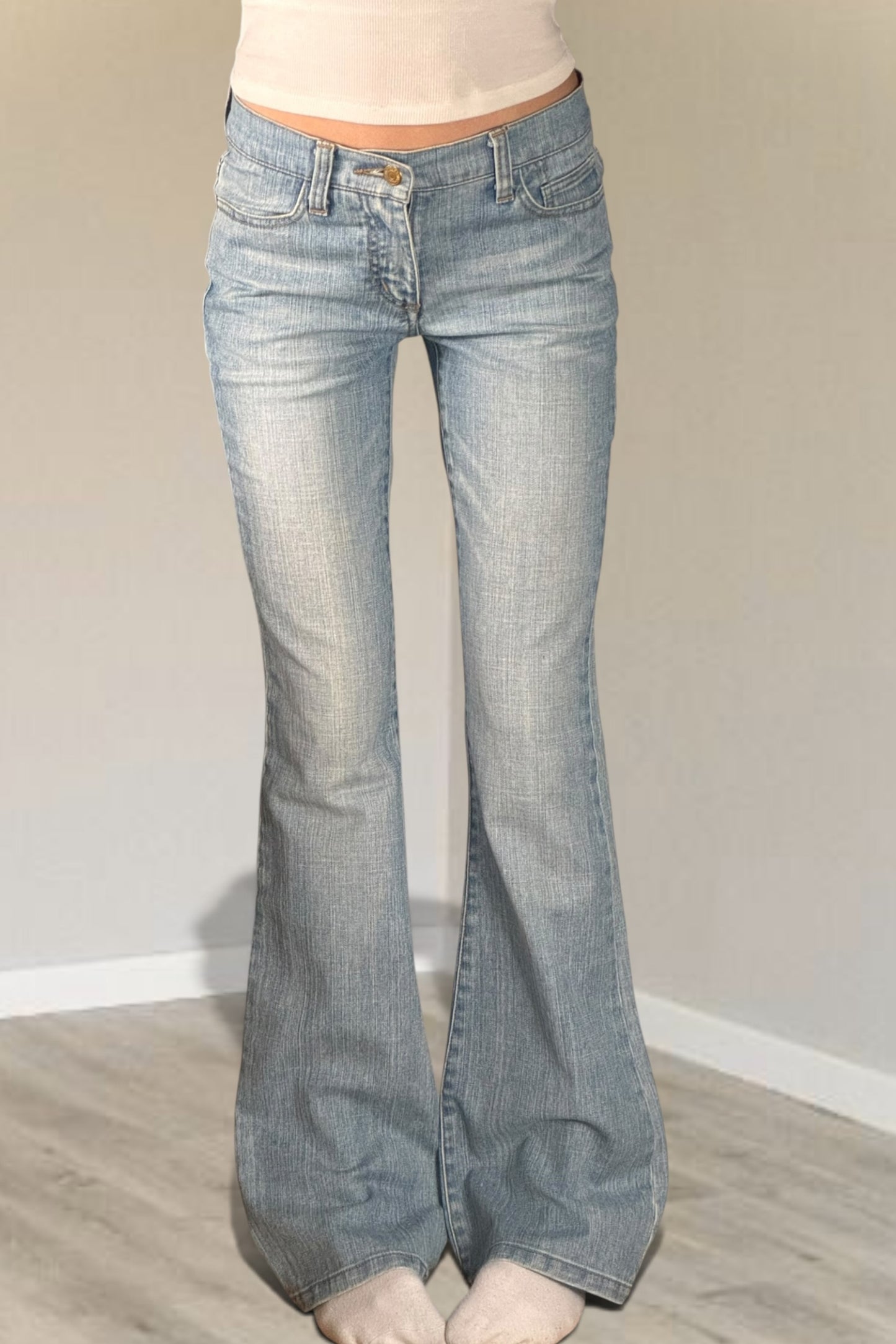 Utsvängda jeans stl: XS