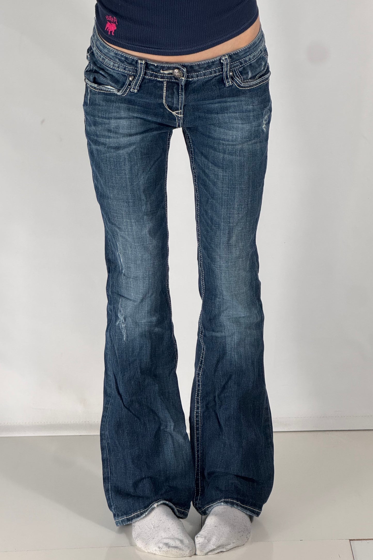 Lavtaljede jeans str: S