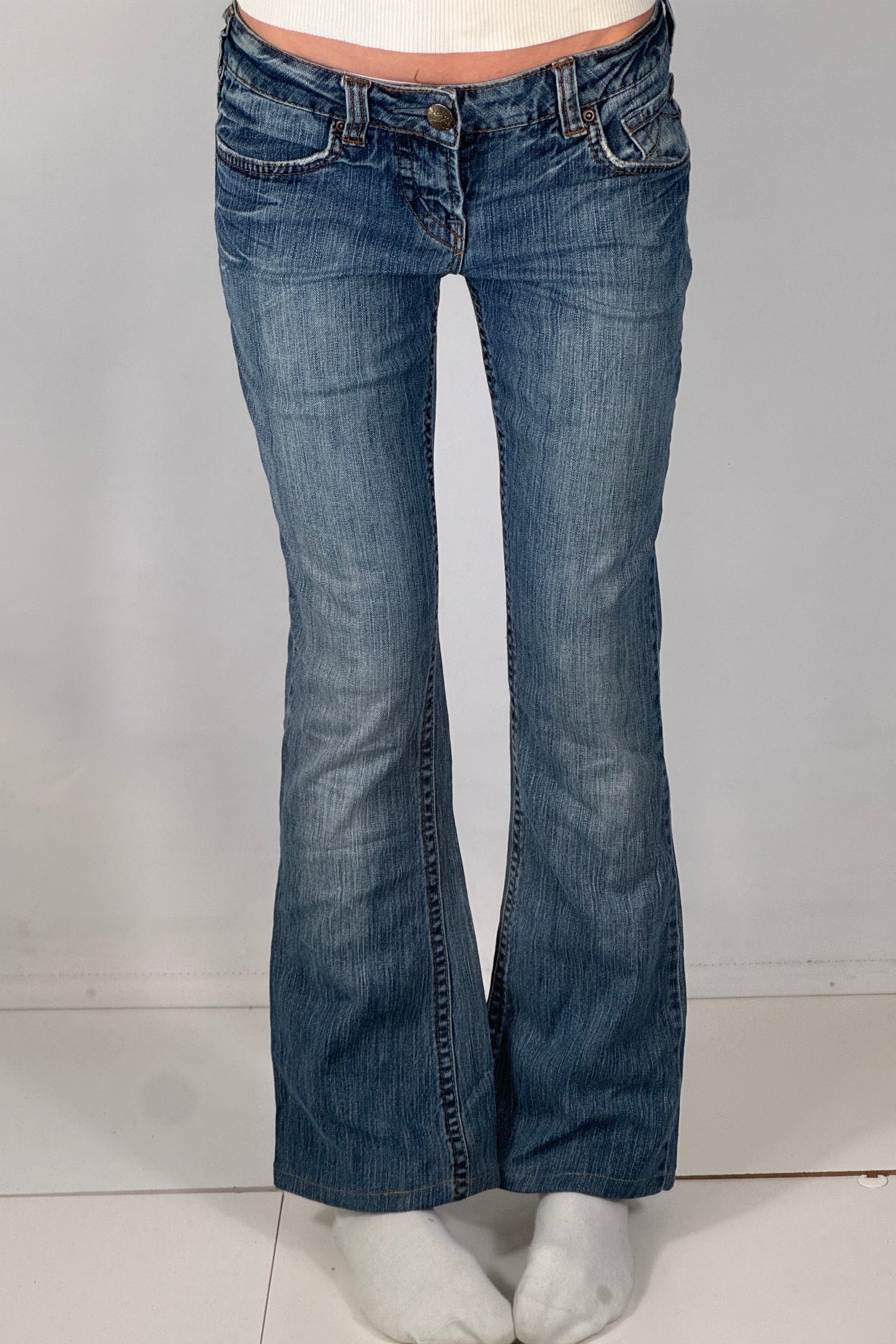 Lavtaljede jeans str: S