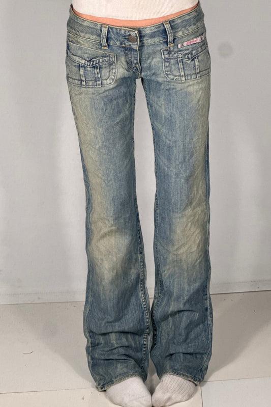 Lavtaljede jeans str: S