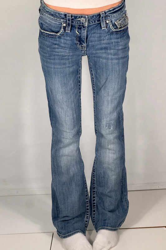Lavtaljede jeans str: S