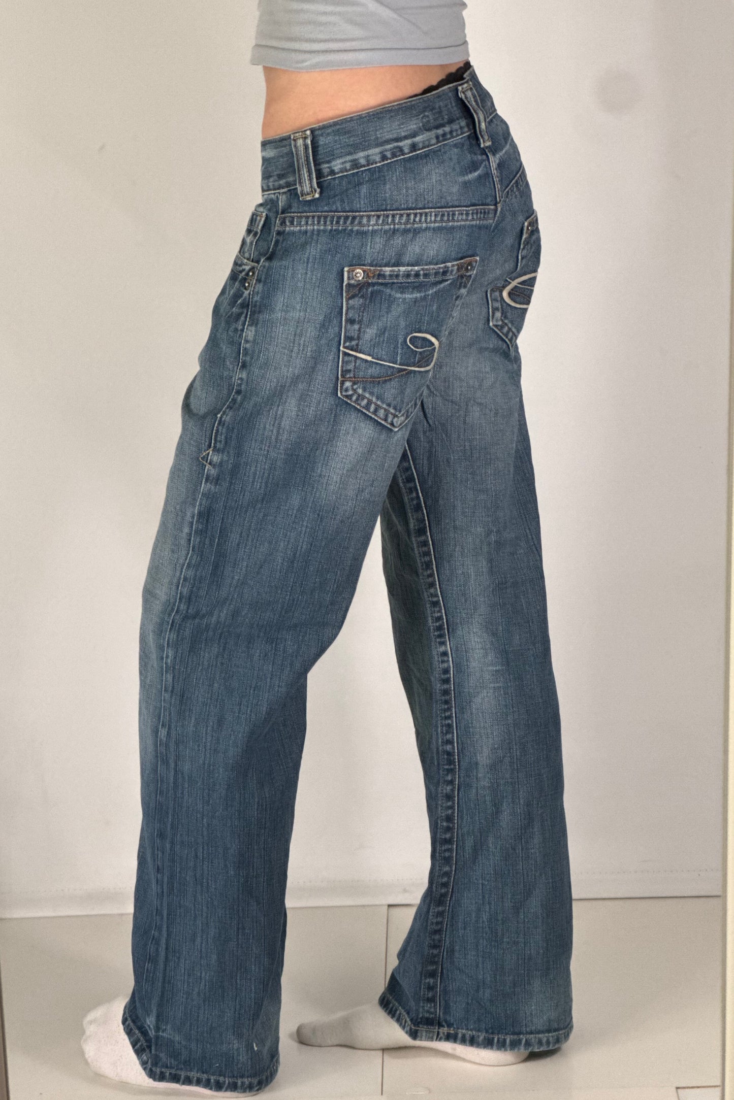Lågmidjade jeans stl: S