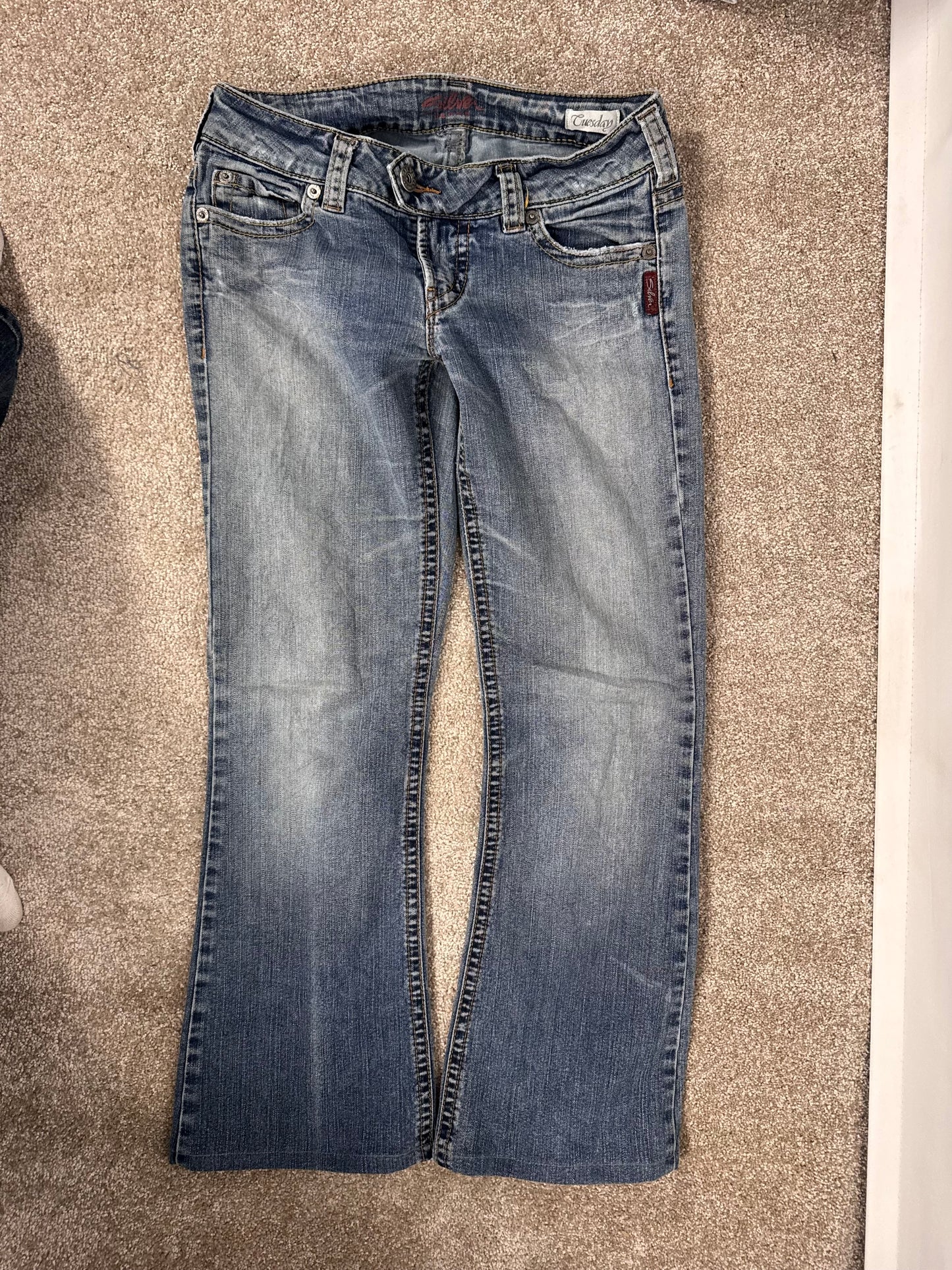 Lavtaljede jeans str: S