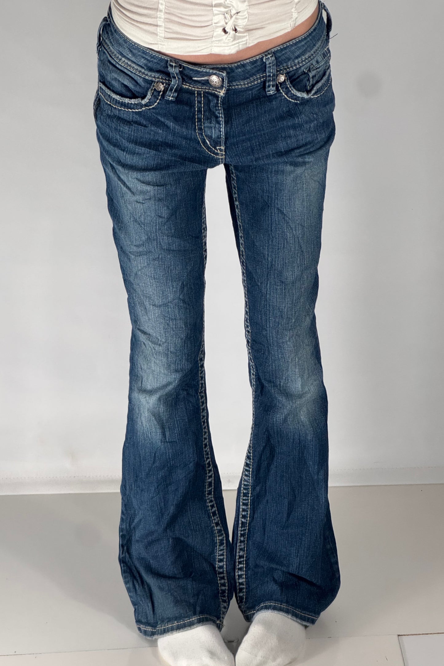 Lavtaljede jeans str: M