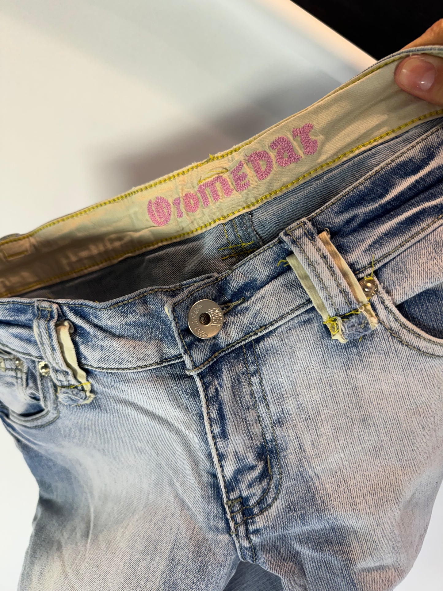 Lågmidjade jeans–stl: S