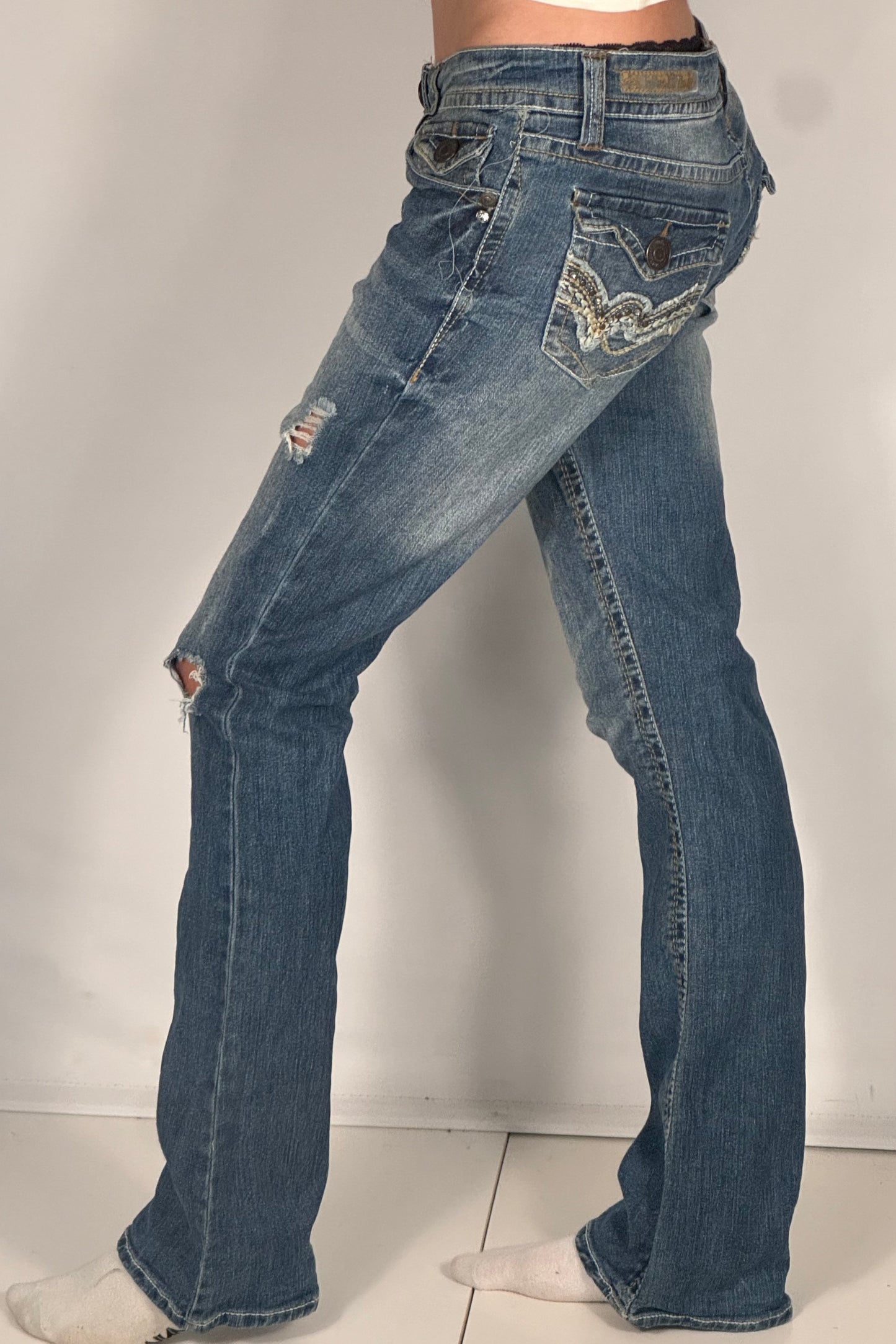 Lågmidjade jeans stl: S