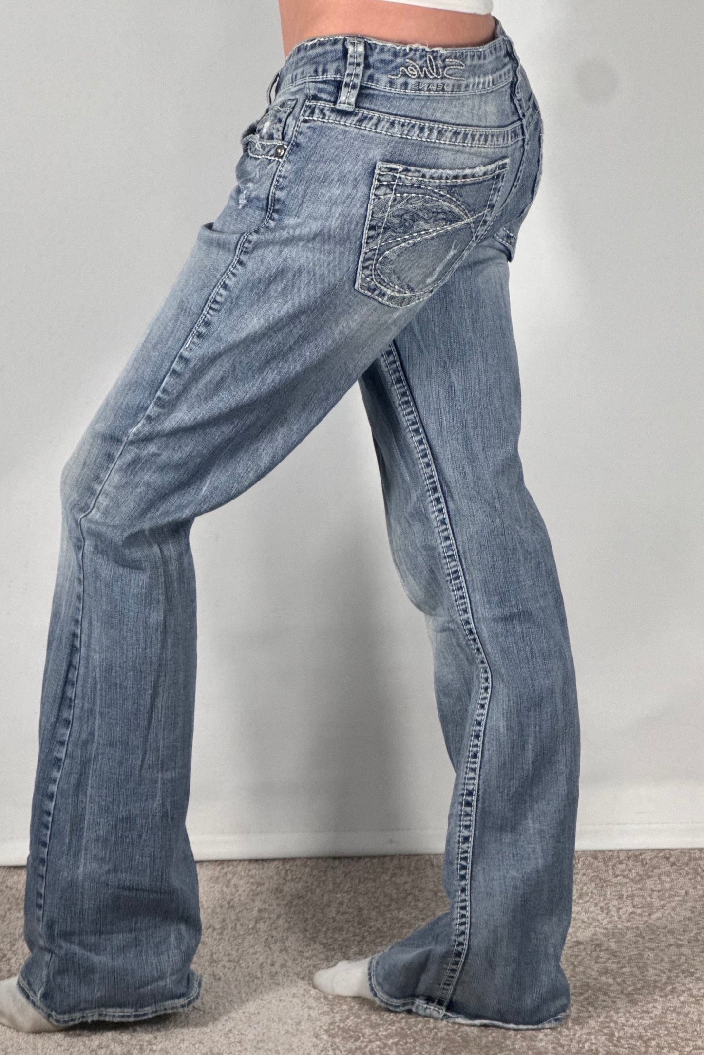 Lågmidjade jeans stl: S/M