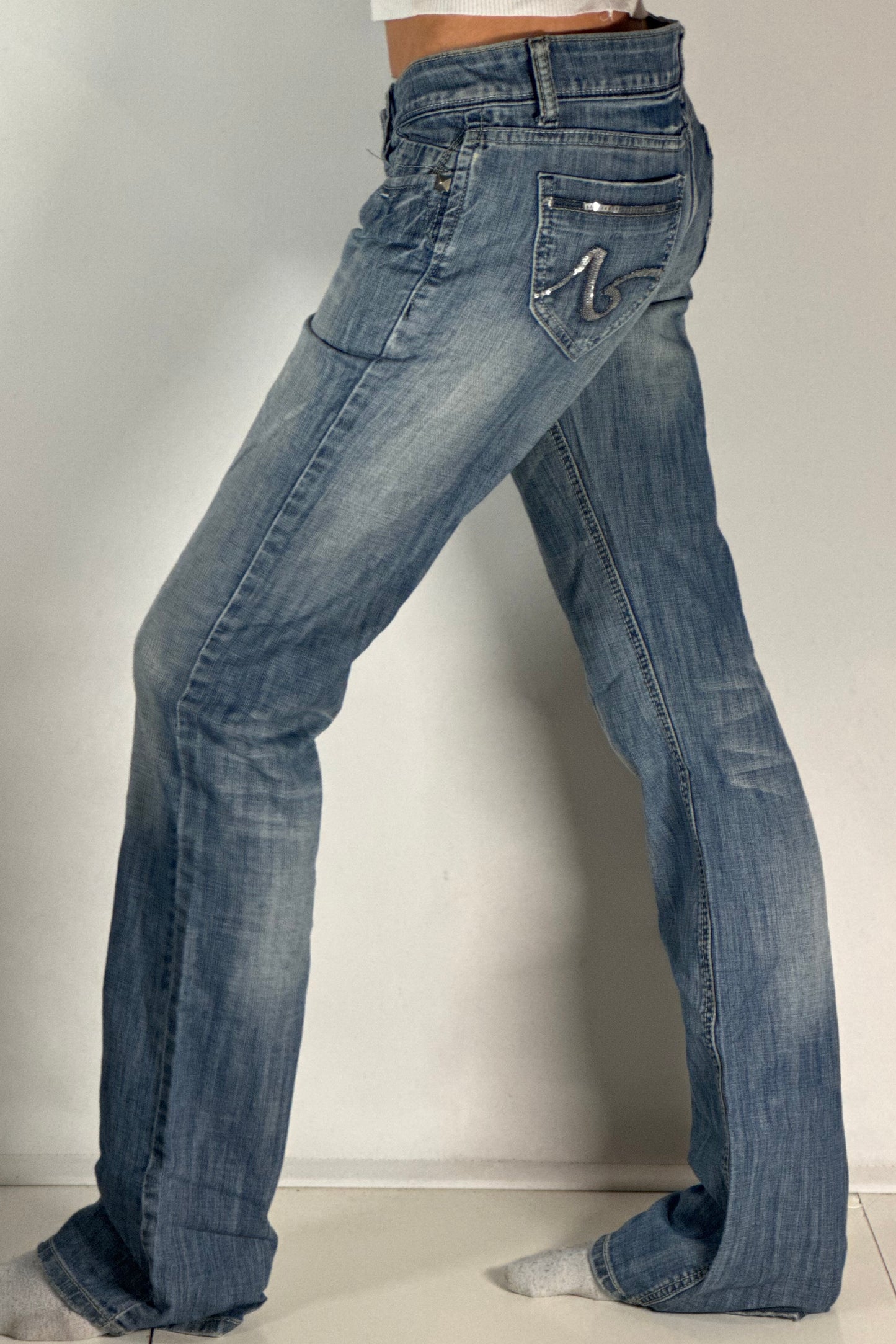 Lågmidjade jeans stl: S