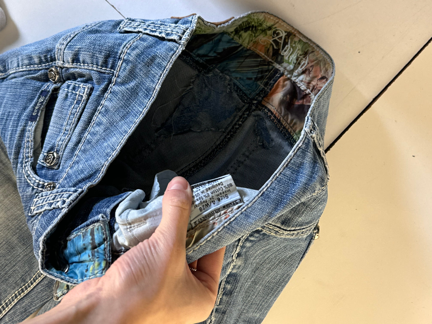 Lågmidjade jeans stl: S