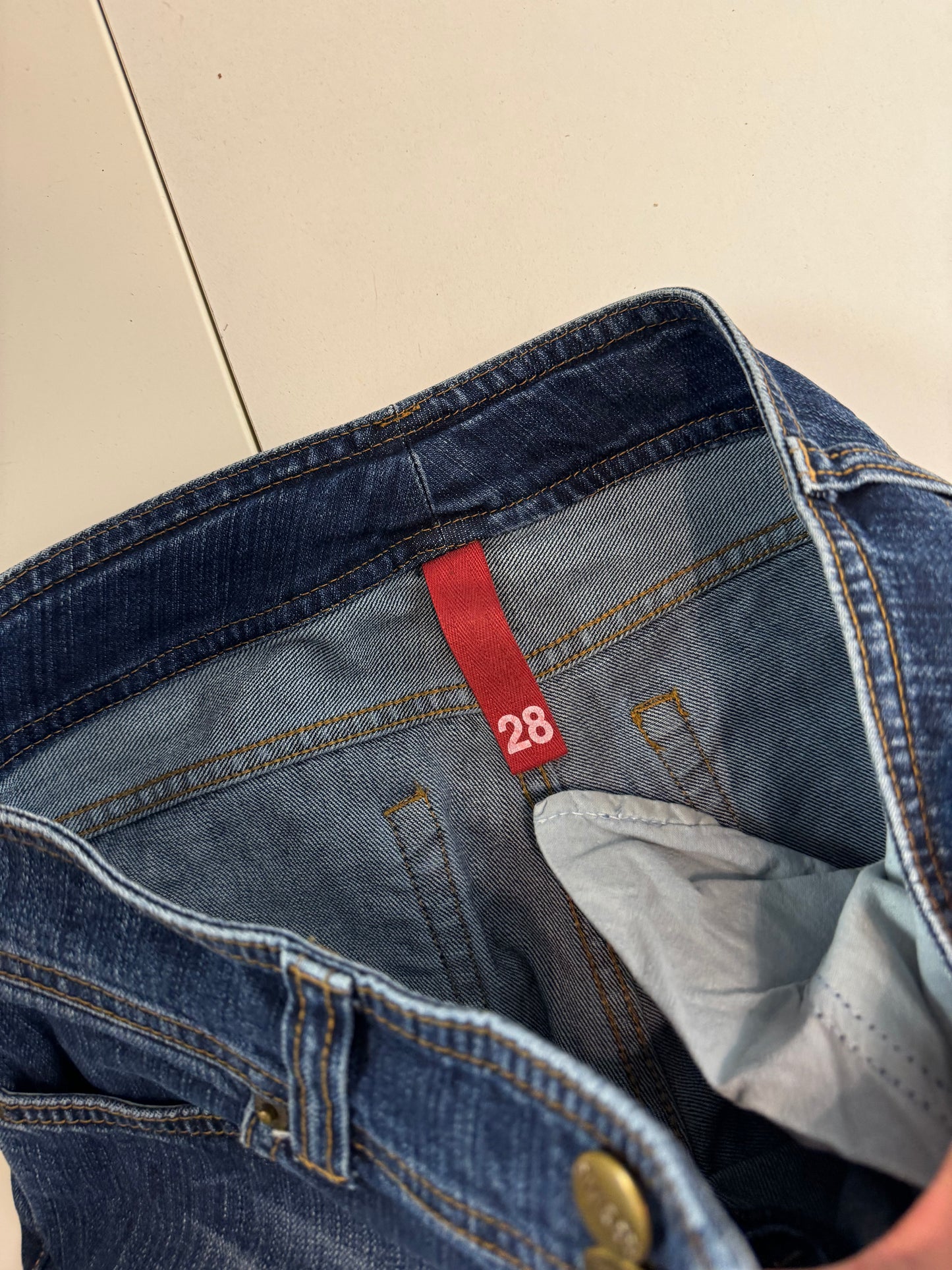 Lågmidjade jeans–stl: S