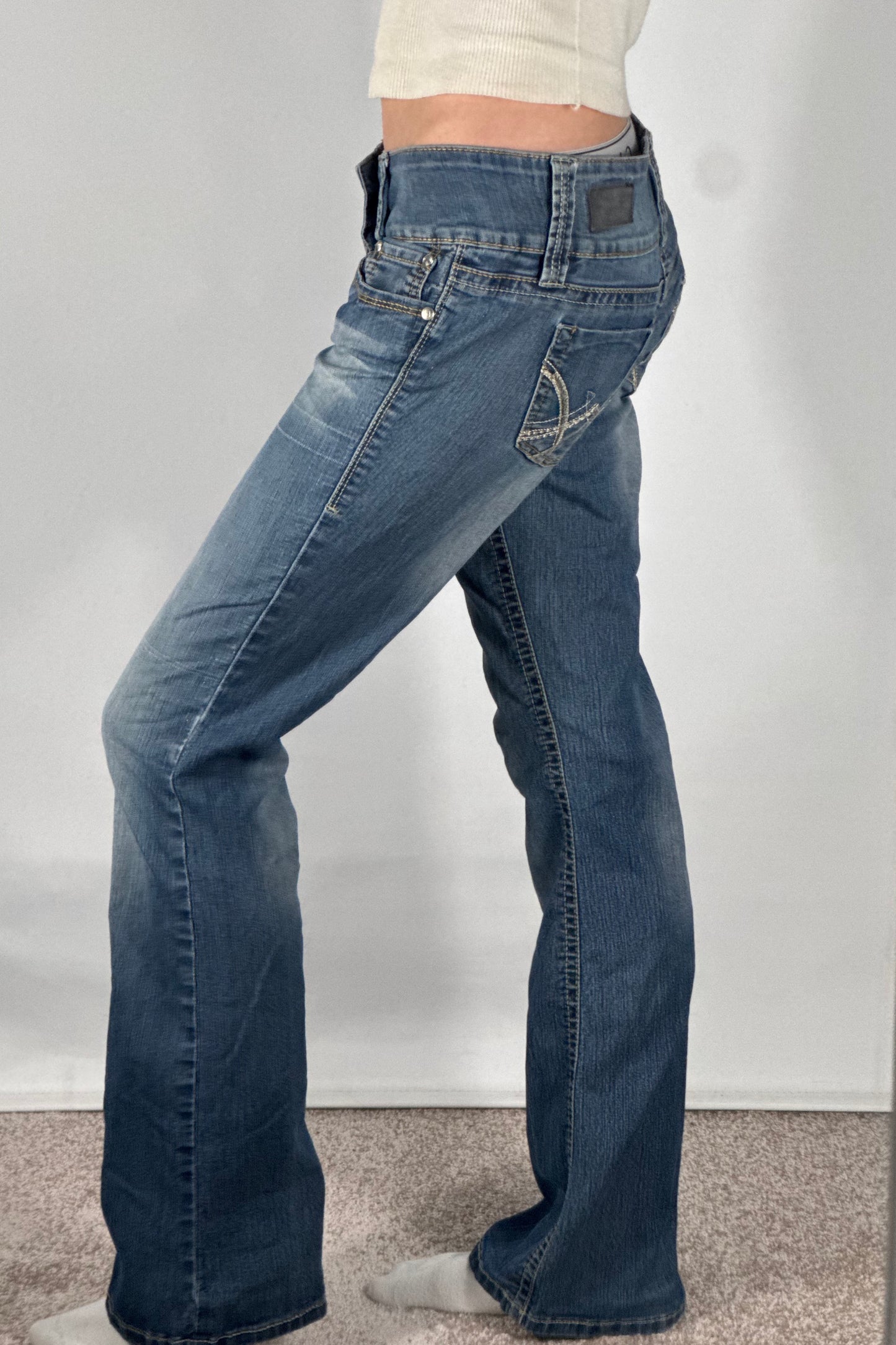 Lavtaljede jeans str: S